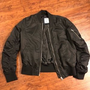 Black bomber jacket
